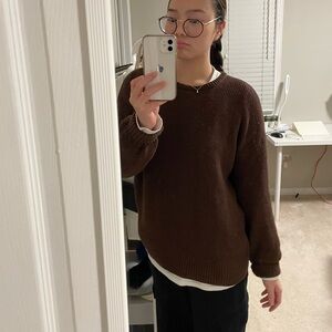 Old navy brown knitted sweater size medium (worn)